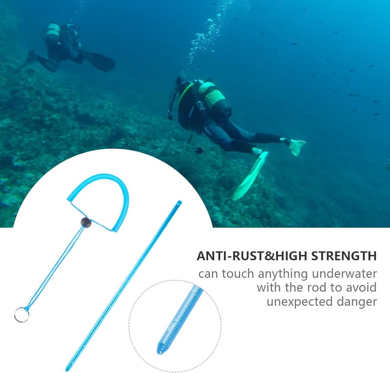 ORCATORCH Scuba Diving Pointer 13 inchs Aluminum Alloy Lobster Tickle Pointer Underwater Shaker Noise Maker Dive Stick Rod with Lanyard Multifunctional Scuba Diving Accessories - Image 4